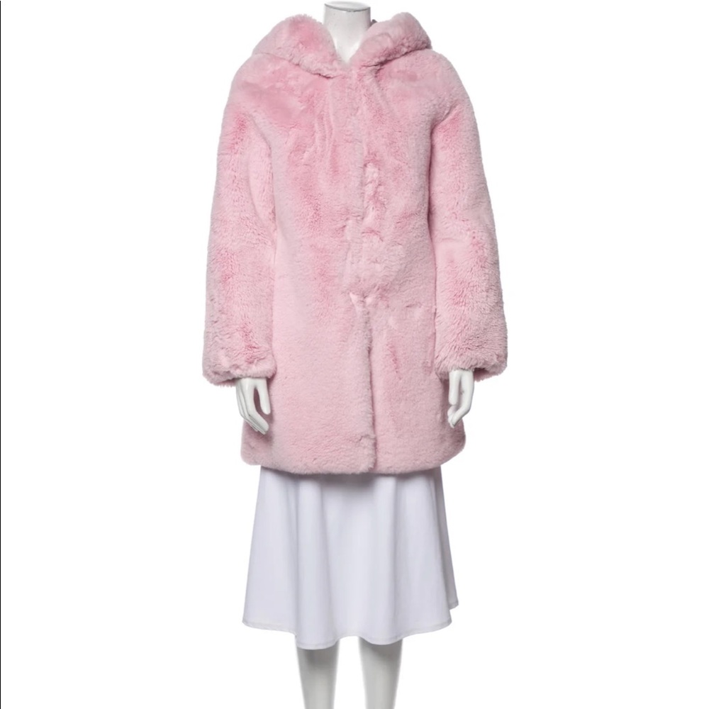 Lemonplet Paris by Choyo Pink Faux Fur Hoodie Coat